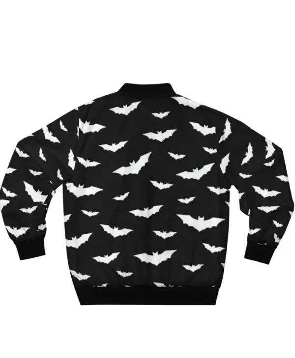 White Bats Black Bomber Jacket