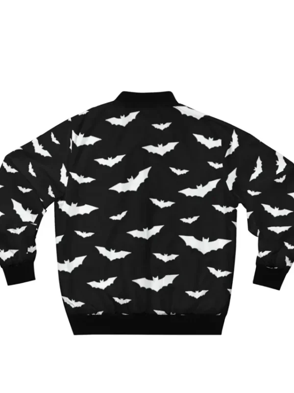 White Bats Black Bomber Jacket