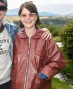 Hamnet Event Jessie Buckley Leather Jacket