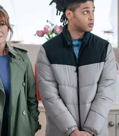 Harry Wild S02 Fergus Reid Grey Puffer Jacket