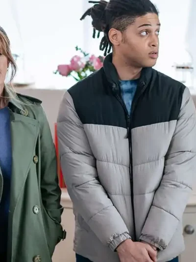 Harry Wild S02 Fergus Reid Grey Puffer Jacket