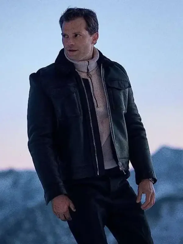 Heart of Stone 2023 Jamie Dornan Black Jacket