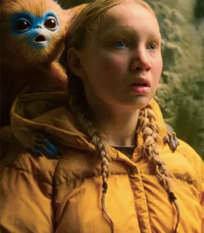 Helena Zengel The Legend of Ochi Yellow Puffer Jacket