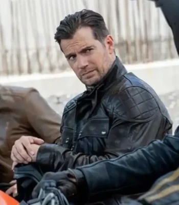 In the Grey Henry Cavill Leather Jacket