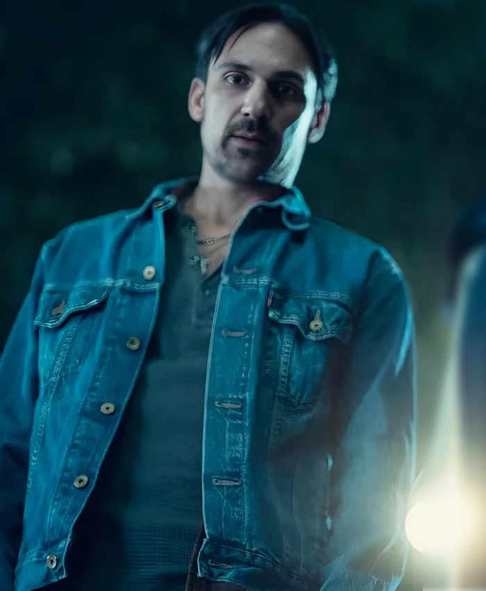 Henry Lloyd-Hughes The Thursday Murder Club Denim Jacket Henry Lloyd-Hughes The Thursday Murder Club Denim Jacket