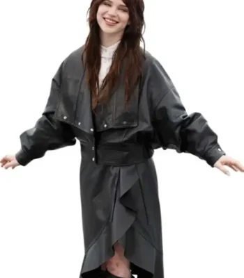 Her Private Hell Event Sophie Thatcher Leather Jacket