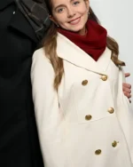 Holiday Mismatch Maxine Denis White Long Coat