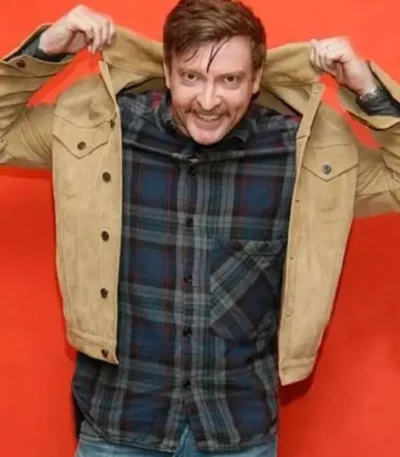 Hunt for the Wilderpeople Rhys Darby Brown Suede Jacket
