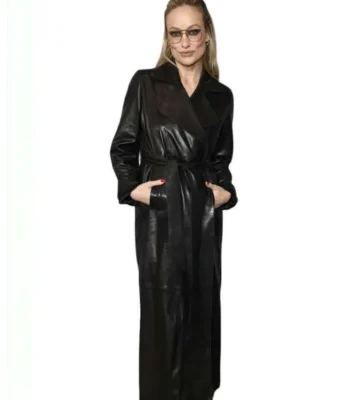 I Want Your Sex Olivia Wilde Leather Trench Coat
