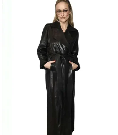 I Want Your Sex Olivia Wilde Leather Trench Coat