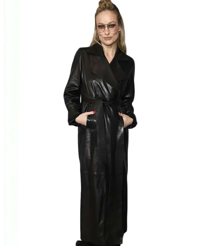 I Want Your Sex Olivia Wilde Leather Trench Coat I Want Your Sex Olivia Wilde Leather Trench Coat