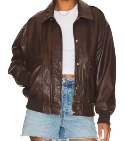 In the City Lindsay Hubbard Leather Jacket