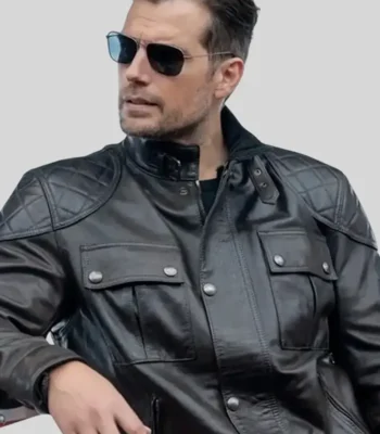 In the Grey Henry Cavill Leather Jacket