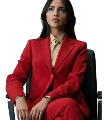 In the Grey Rachel Red Blazer