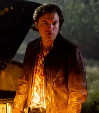 Inside Man 2023 Emile Hirsch Brown Bomber Jacket