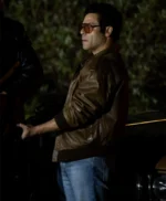 Inside Man 2023 Jeremy Luke Brown Leather Jacket