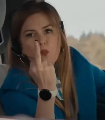 Isla Fisher Playdate Blue Wool Jacket