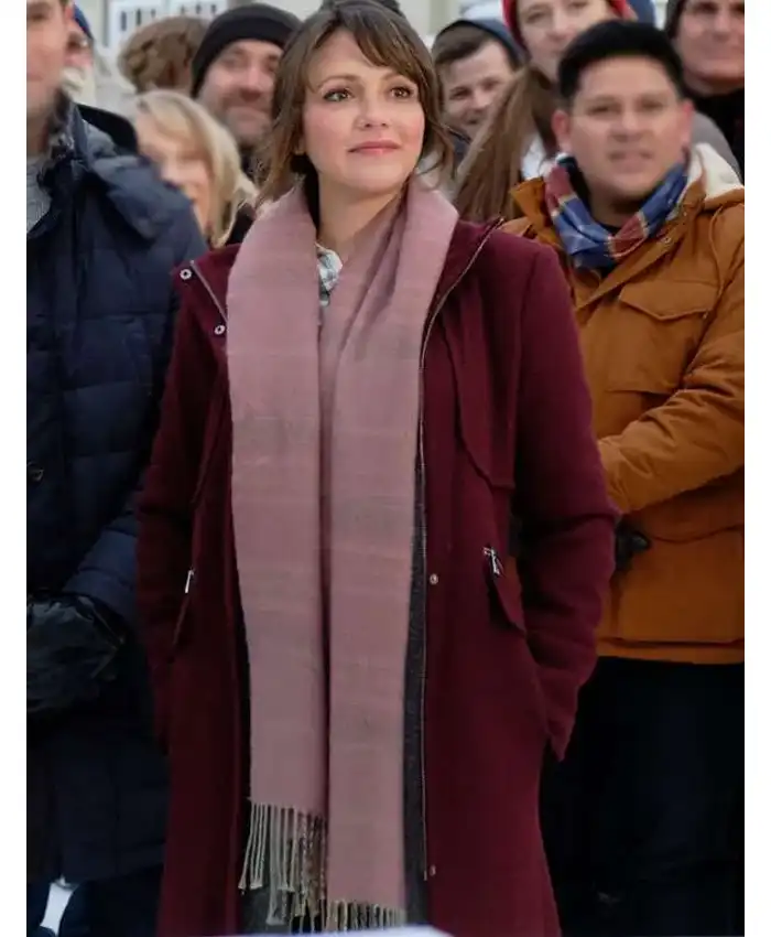 Italia Ricci Love in Winterland Maroon Coat Italia Ricci Love in Winterland Maroon Coat