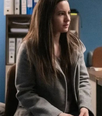 Ivana Baquero A Widow’s Game Grey Jacket