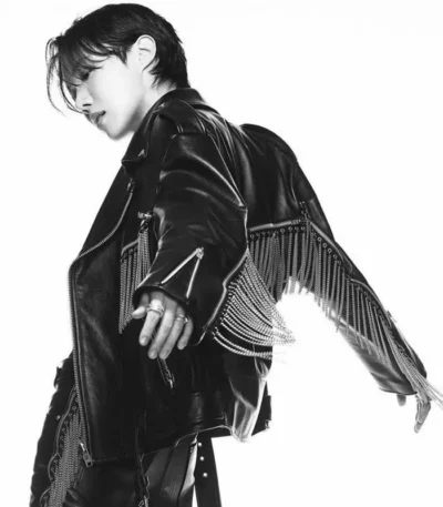 Arirang Cover J Hope Black Fringe Jacket