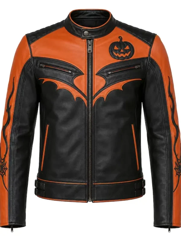 Jack-O-Lantern Motorcycle Jacket