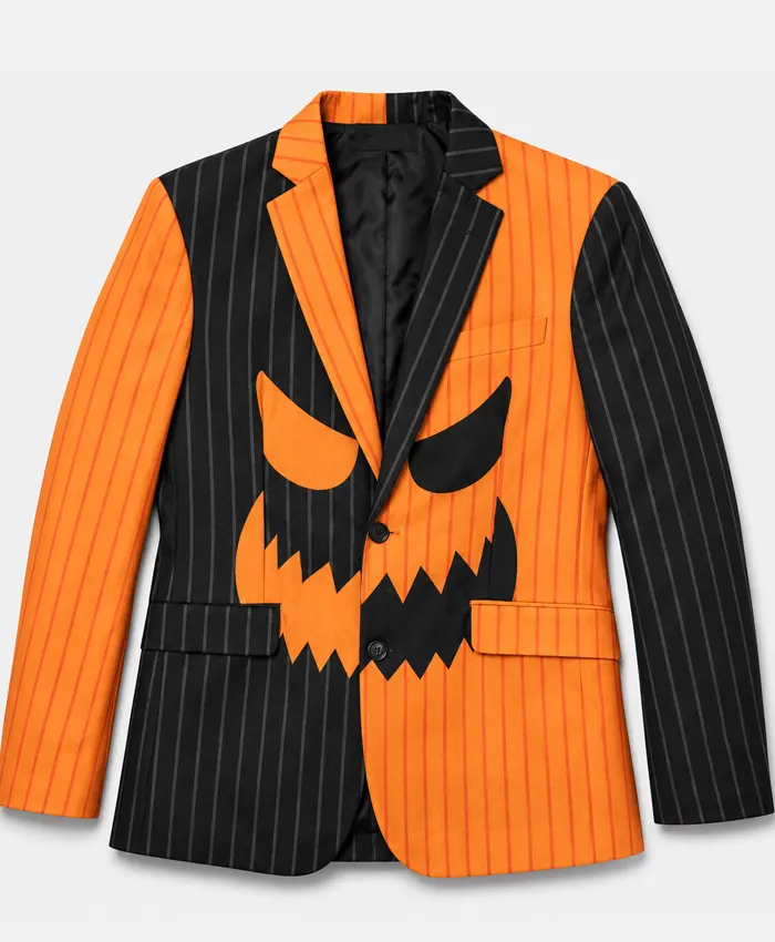 Jack-O-Lantern Pinstripe Split Suit Blazer Jack-O-Lantern Pinstripe Split Suit Blazer