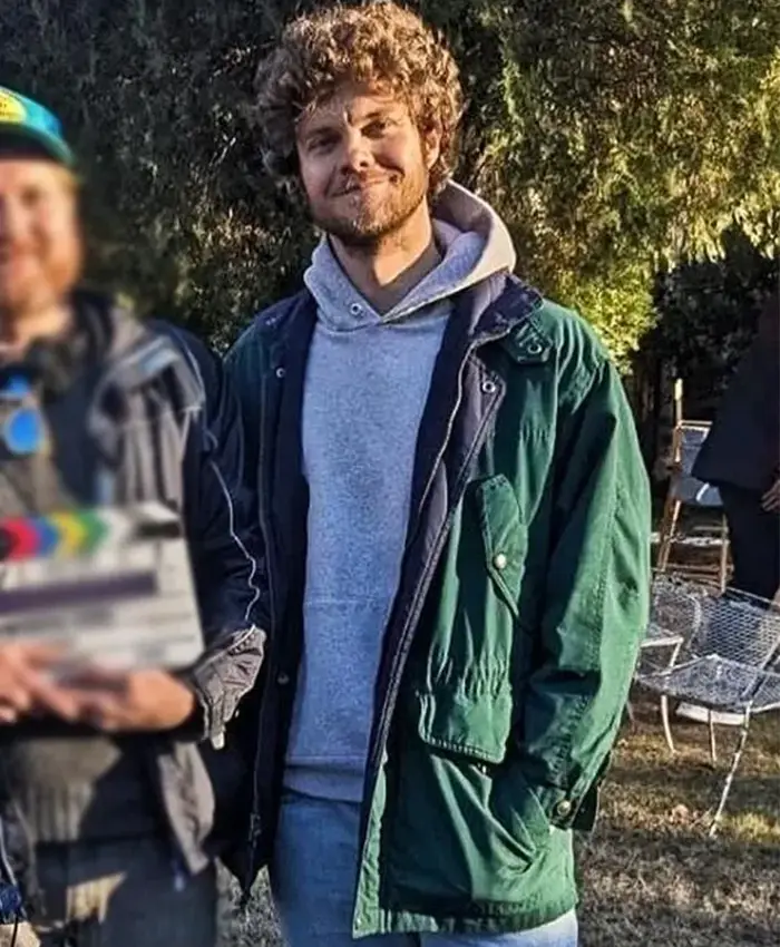 Jack Quaid Neighborhood Watch Green Cotton Jacket Jack Quaid Neighborhood Watch Green Cotton Jacket