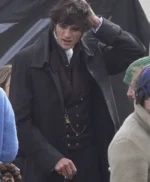 Jacob Elordi Wuthering Heights Black Wool Coat