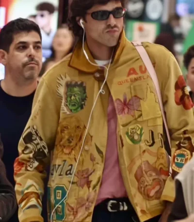 Jacob Elordi Yellow Senior Cord Jacket