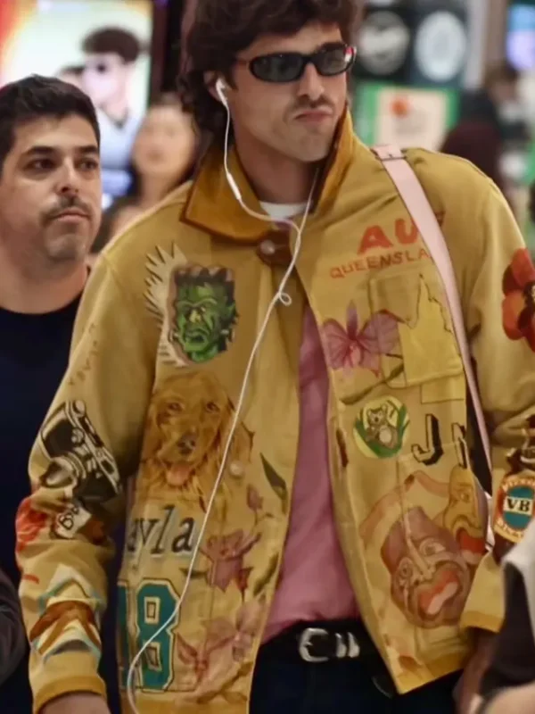Jacob Elordi Yellow Senior Cord Jacket