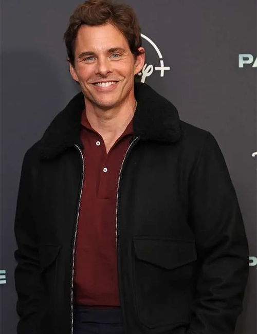James Marsden Paradise Black Fur Bomber Jacket James Marsden Paradise Black Fur Bomber Jacket