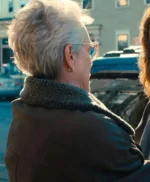 Jamie Lee Curtis Ella McCay Brown Leather Coat