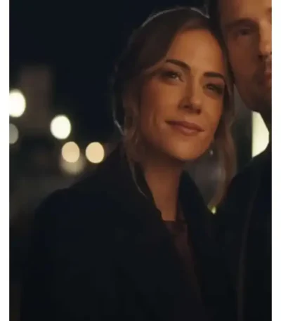 Jana Kramer The Christmas Ring Black Wool Coat