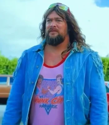 Jason Momoa A Minecraft Movie Blue Jacket