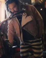 Jason Momoa On The Roam 2024 Brown Jacket