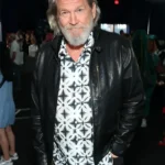 Jeff Bridges Tron Ares Black Leather Jacket