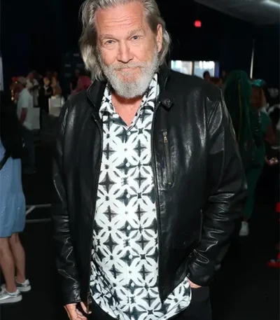 Jeff Bridges Tron Ares Black Leather Jacket