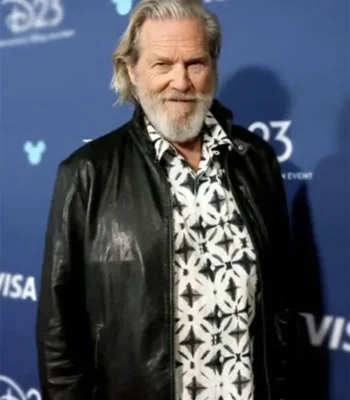 Jeff Bridges Tron Ares Black Leather Jacket