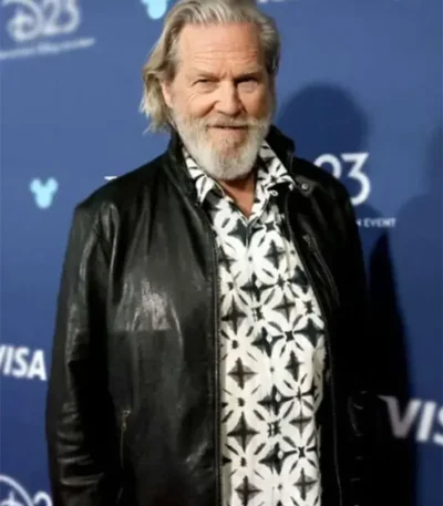 Jeff Bridges Tron Ares Black Leather Jacket