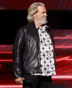 Jeff Bridges Tron Ares Black Leather Jacket