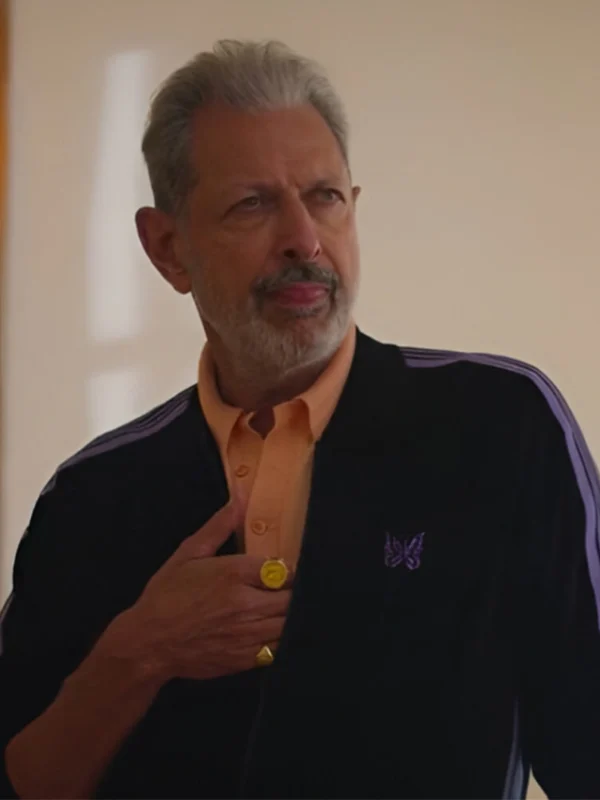Jeff Goldblum Kaos 2024 Black Track Jacket