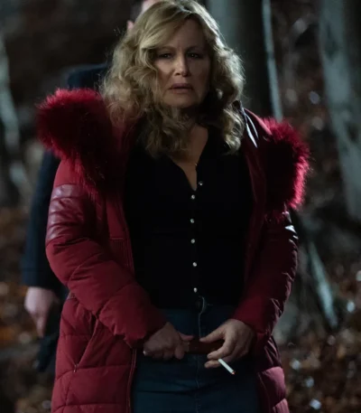 Jennifer Coolidge Riff Raff Red Puffer Jacket
