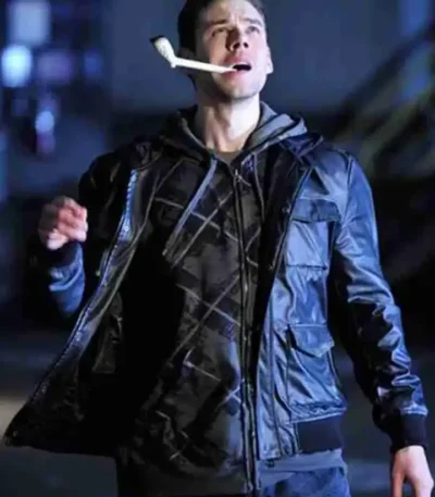 Warehouse 13 Brian J. Smith Black Leather Jacket
