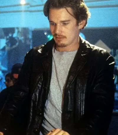 Jesse Before Sunrise Movie Black Leather Jacket