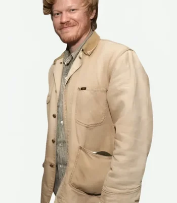 Jesse Plemons Bugonia Beige Cotton Jacket