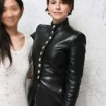 Jessie Buckley Hamnet Black Leather Jacket