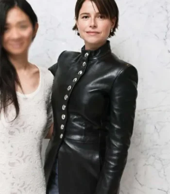 Jessie Buckley Hamnet Black Leather Jacket