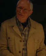 Jim Broadbent Jay Kelly Beige Cotton Coat