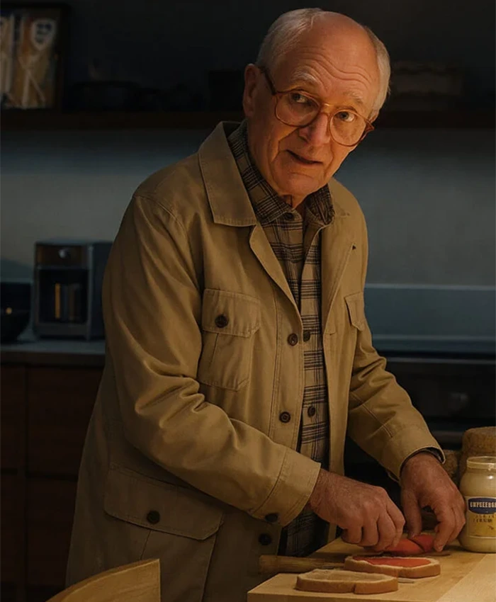 Jim Broadbent Jay Kelly Beige Cotton Coat Jim Broadbent Jay Kelly Beige Cotton Coat