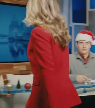 Jodie Grant Our Christmas House Red Blazer